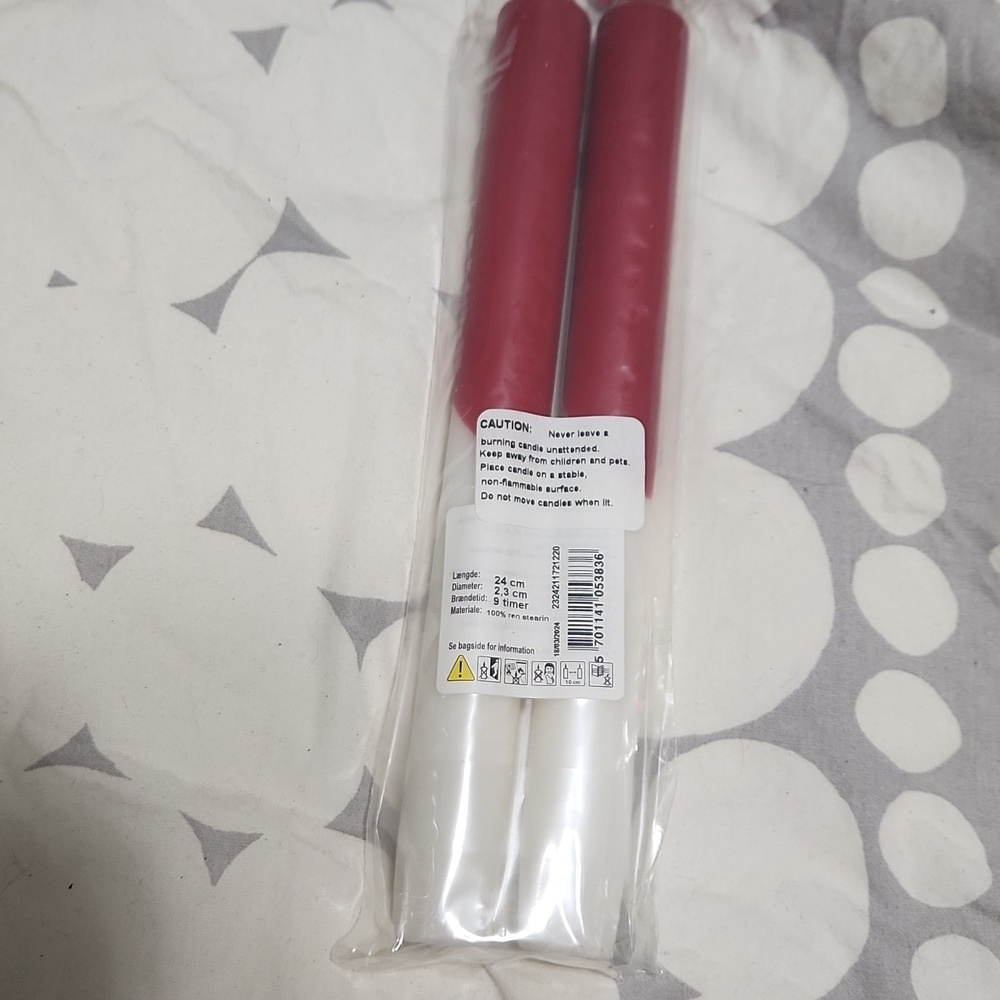 Finnish Bearded Elf Taper Candles Set of 2 - Picture 3 of 3